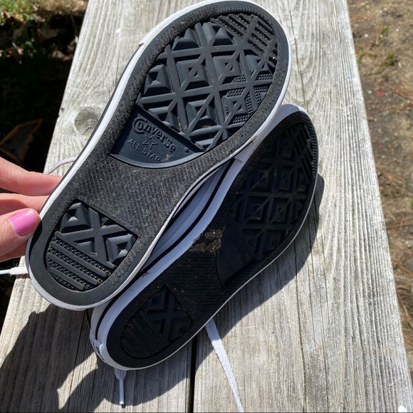 Converse kids 13 black low top sneakers boys girls - Picture 6 of 7